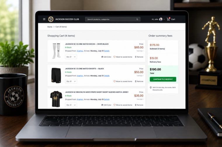Club Merchandise Commerce Platform screenshot 2