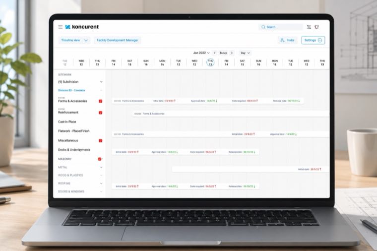 Construction Tracking Dashboard screenshot 1