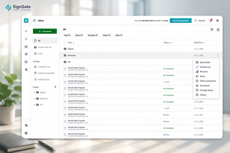 Digital Signature Workflow Platform screenshot 1